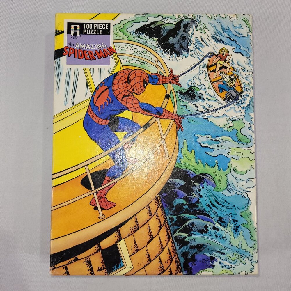 Marvel The Amazing Spider-Man 100 Piece Vintage 1988 Jigsaw Puzzle by Rainbow